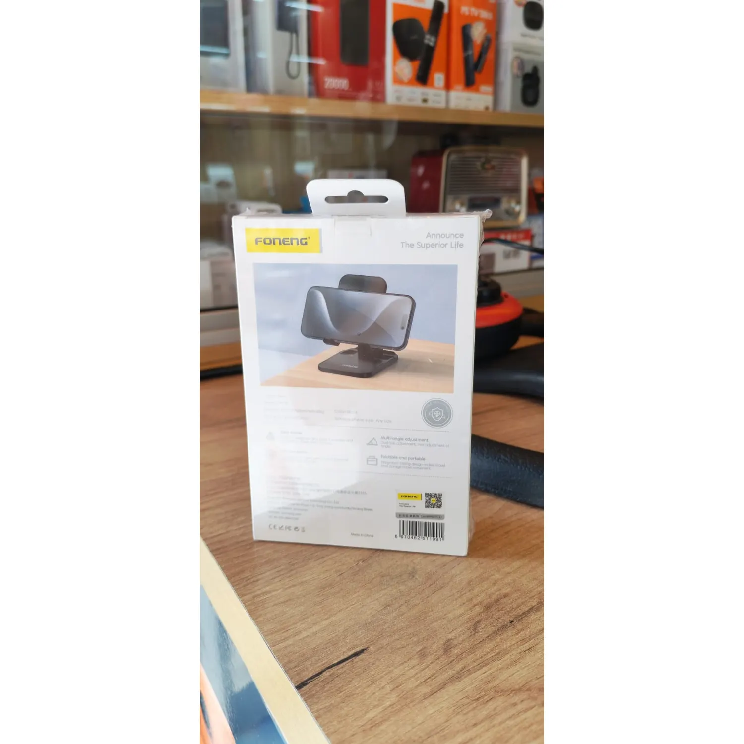 Foning Support Téléphone Pliable de Bureau CP108 — Neuf au Maroc