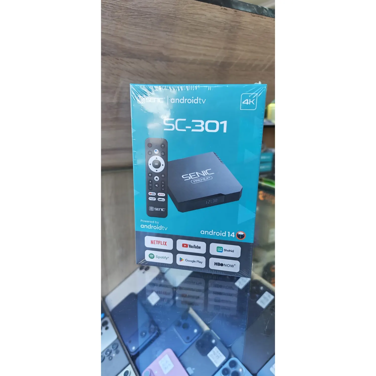 Senic SC-301 Box Android TV 4K + Abonnement 12 Mois — Neuf au Maroc